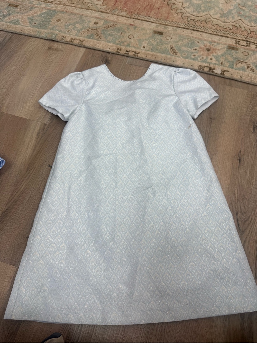 Girls formal dress with diamond and bow accents
